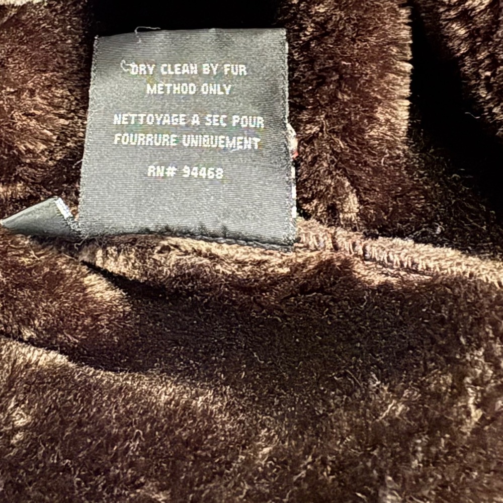Dana Buchman Faux Suede Coat L Brown Genuine Fur Trim Winter Jacket Luxe Elegant - Picture 14 of 15